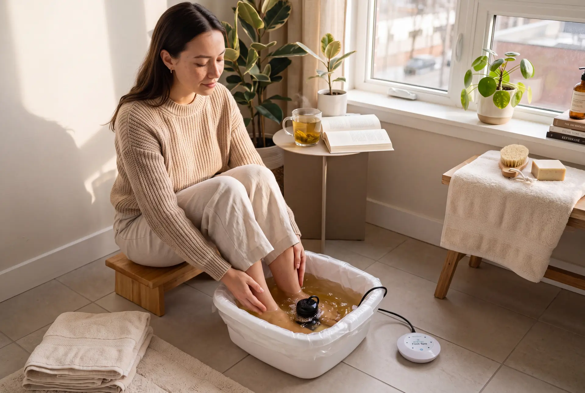 Using the Healifeco Ionic Foot Spa at home
